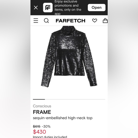 women/frame-sequin-embellished-high-neck-top-item - Picture 4 of 7